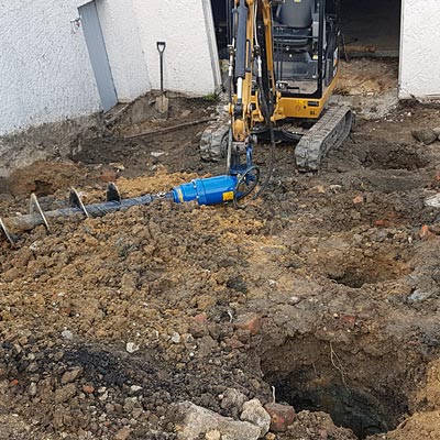 retaining wall piles